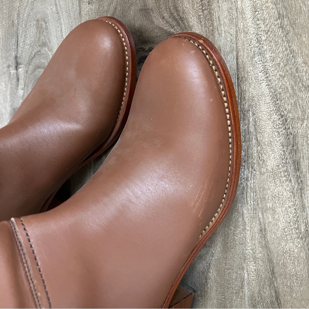 A.P.C. Tall Brown Leather Over-The-Knee Boots Apc Long Boots View 4